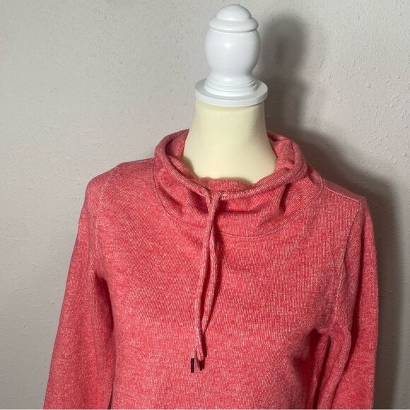 T By Talbots Heathered Red Funnel Neck Pullover Sweatshirt Women's Size Mp - Picture 8 of 13
